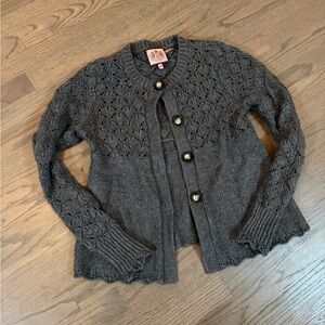 Vintage Juicy Couture Grey Knit Cardigan Size M